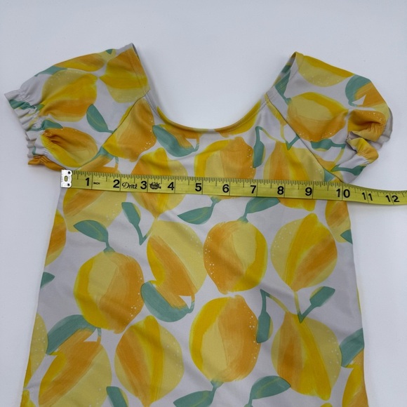 Carter's Toddler Girls Short Sleeve Tankini Set 5T Lemons Yellow White Swim - Picture 7 of 9
